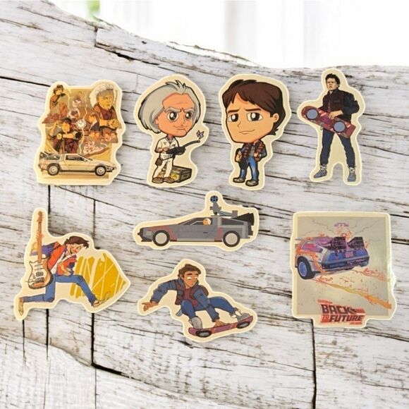 Back to the Future Sticker Set Waterproof Decals Variety Pack Iconic Movie Fans - Picture 4 of 4